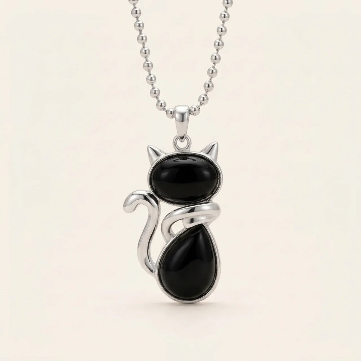 Collier Pendentif Chat Mignon en Cristal Naturel