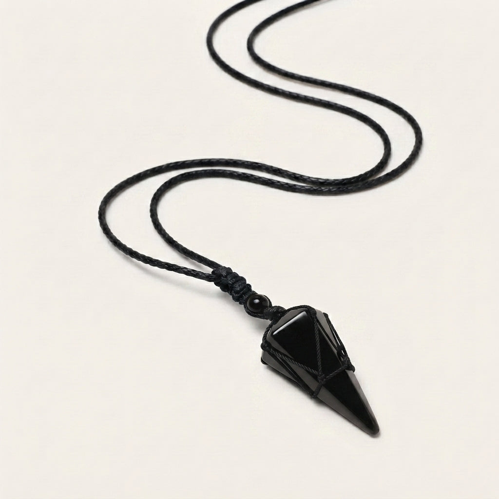 Natural Crystal Point Pendant Necklace