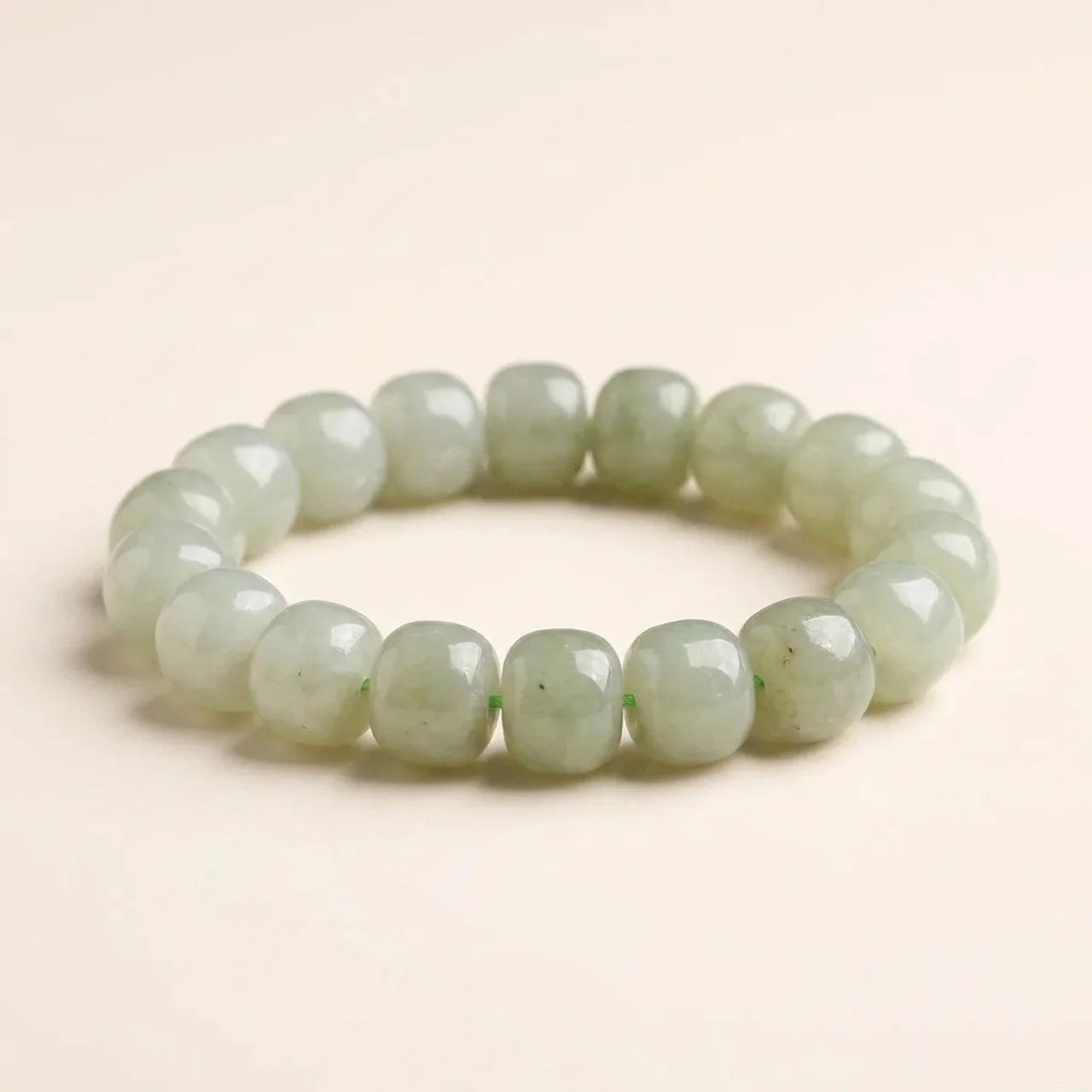 Natural Gradient Jade Beaded Bracelet