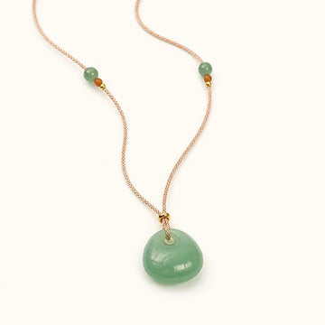 Natürliche Jade Glück Halskette mit Anhänger