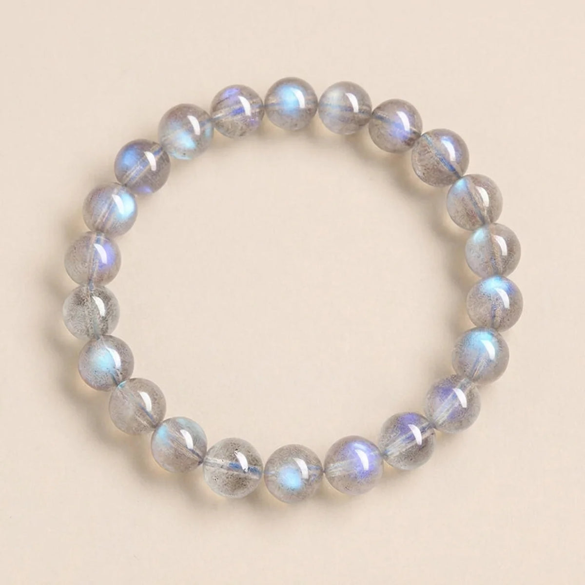 Bracelet en cordon avec perles de labradorite naturelle