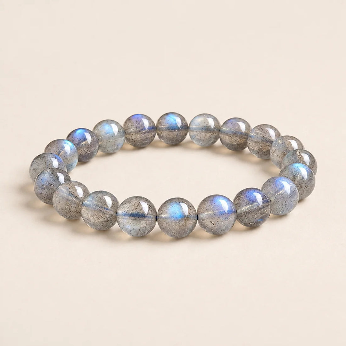 Bracelet en cordon avec perles de labradorite naturelle
