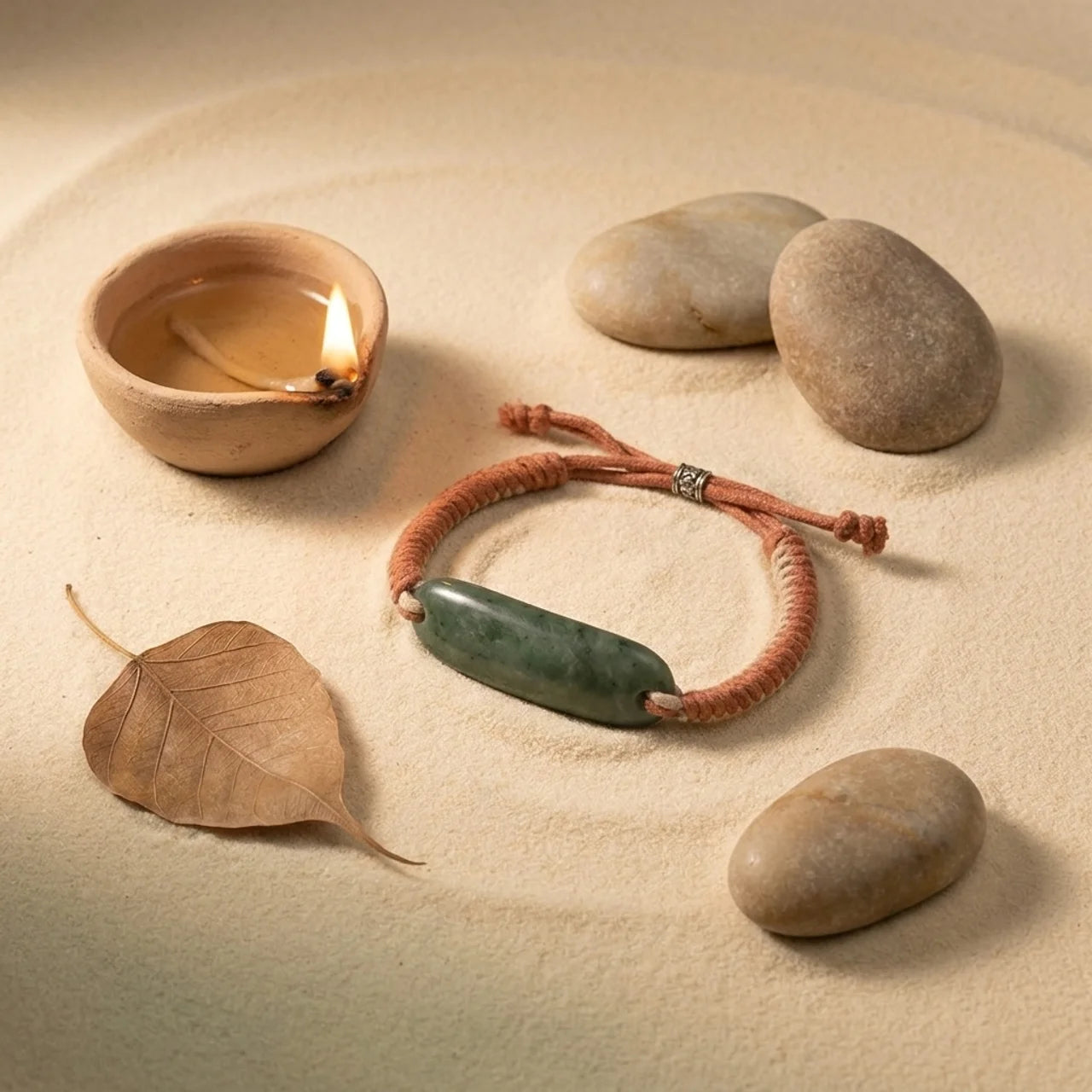 Natural Nephrite Jade Curved Bar Bracelet