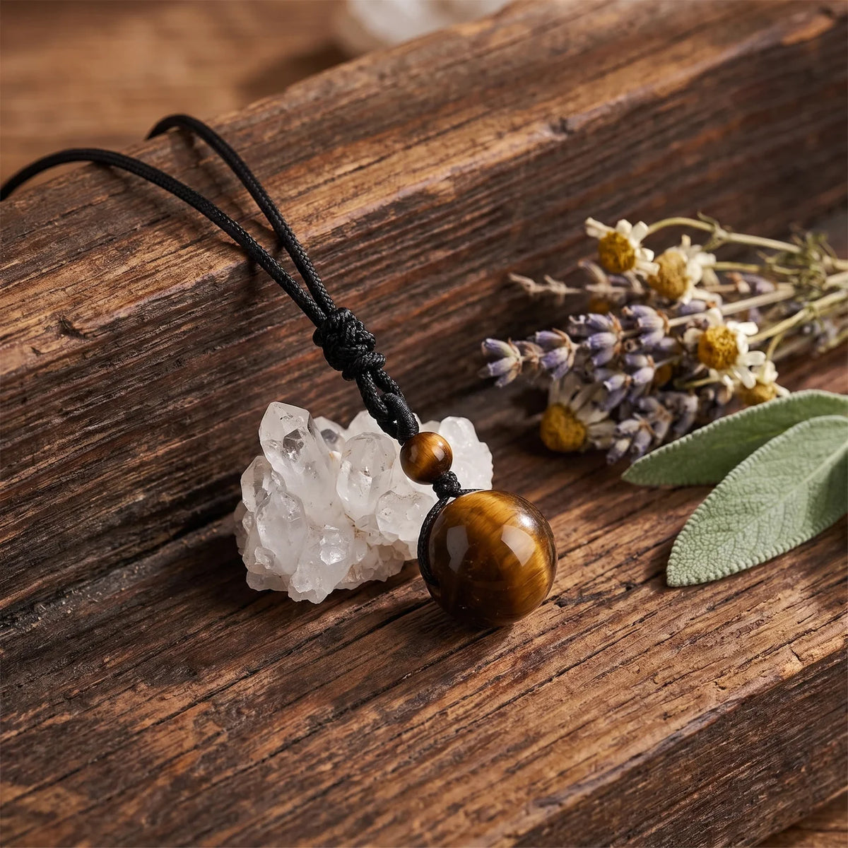 Natural Red Tiger Eye Protection Necklace
