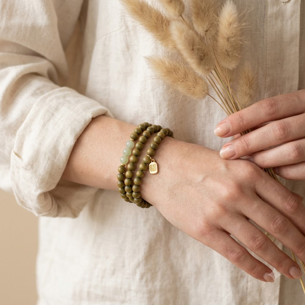Natural Sandalwood Meditation Bracelet