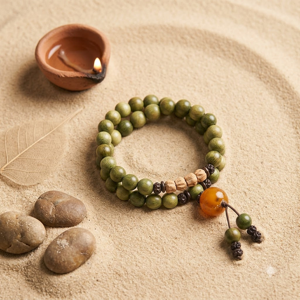 Natural Sandalwood Meditation Bracelet