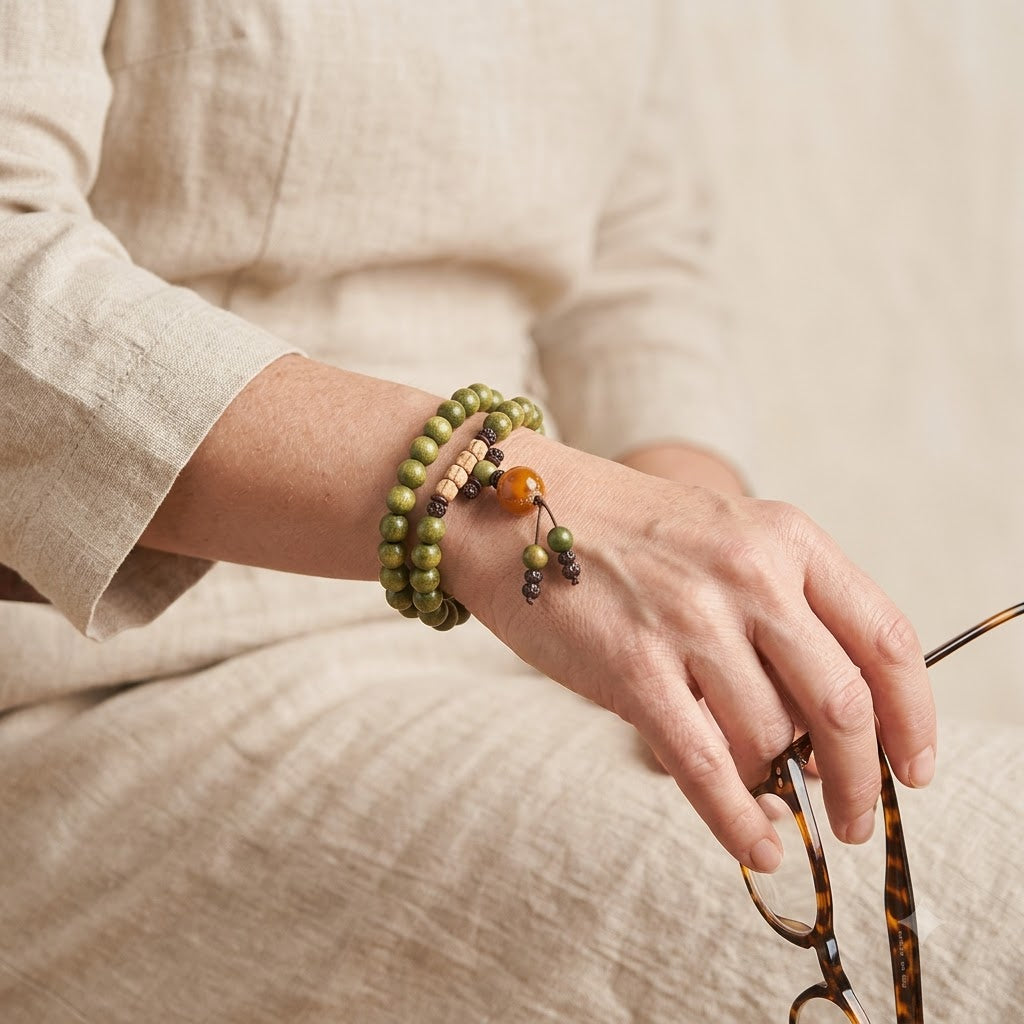 Natural Sandalwood Meditation Bracelet