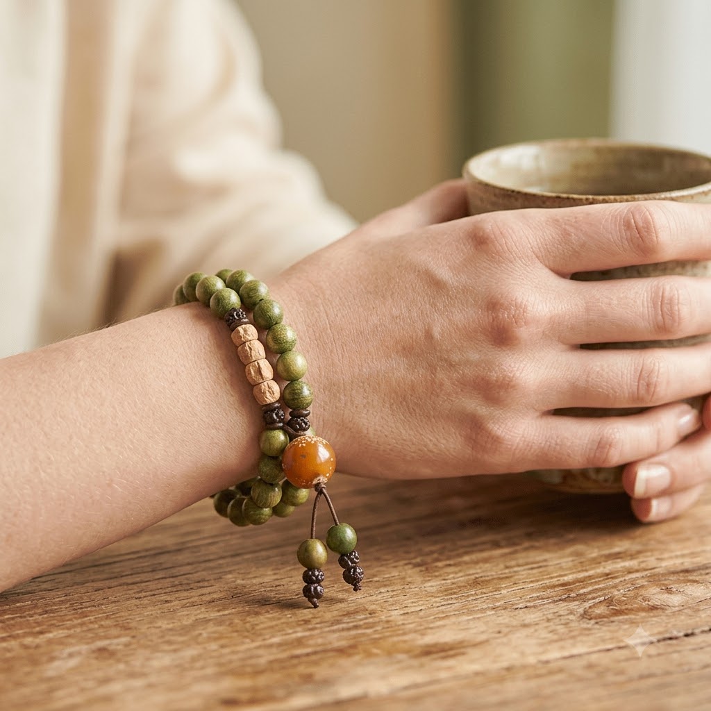Natural Sandalwood Meditation Bracelet