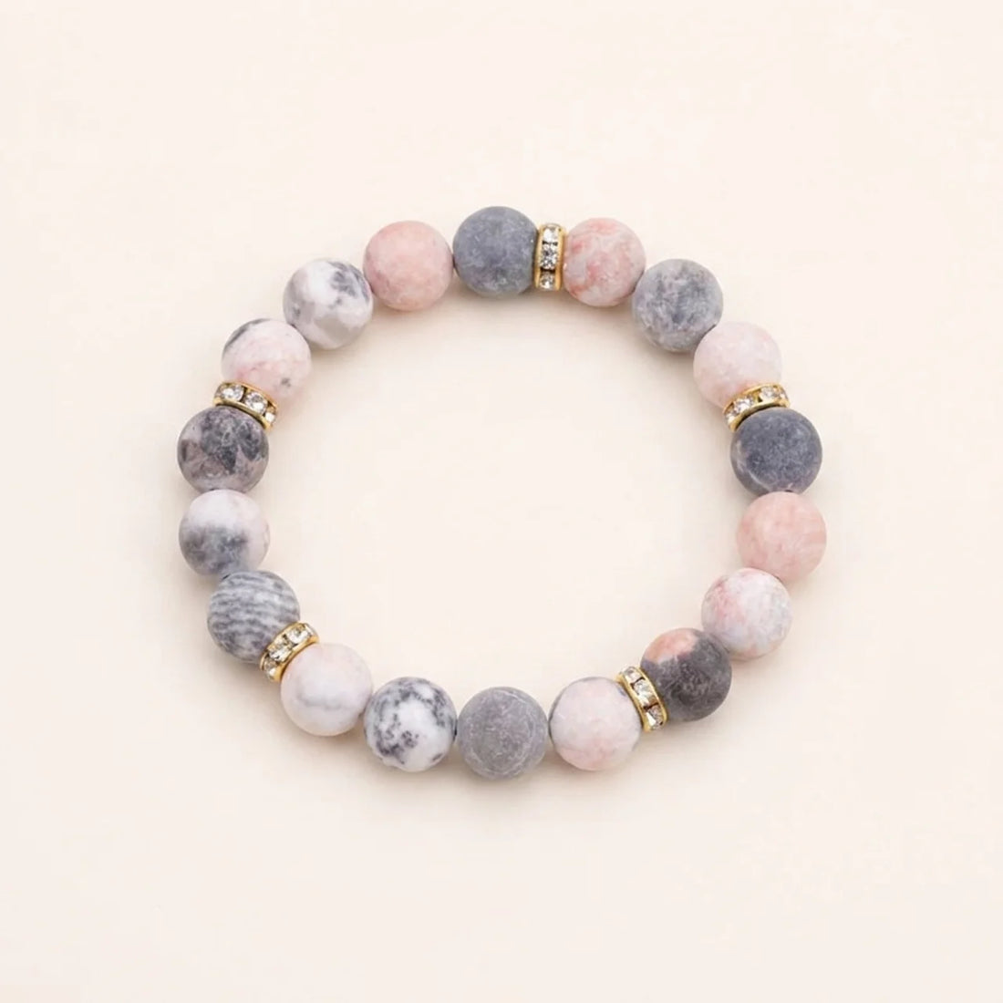 Zebra Jasper Bead Bracelet