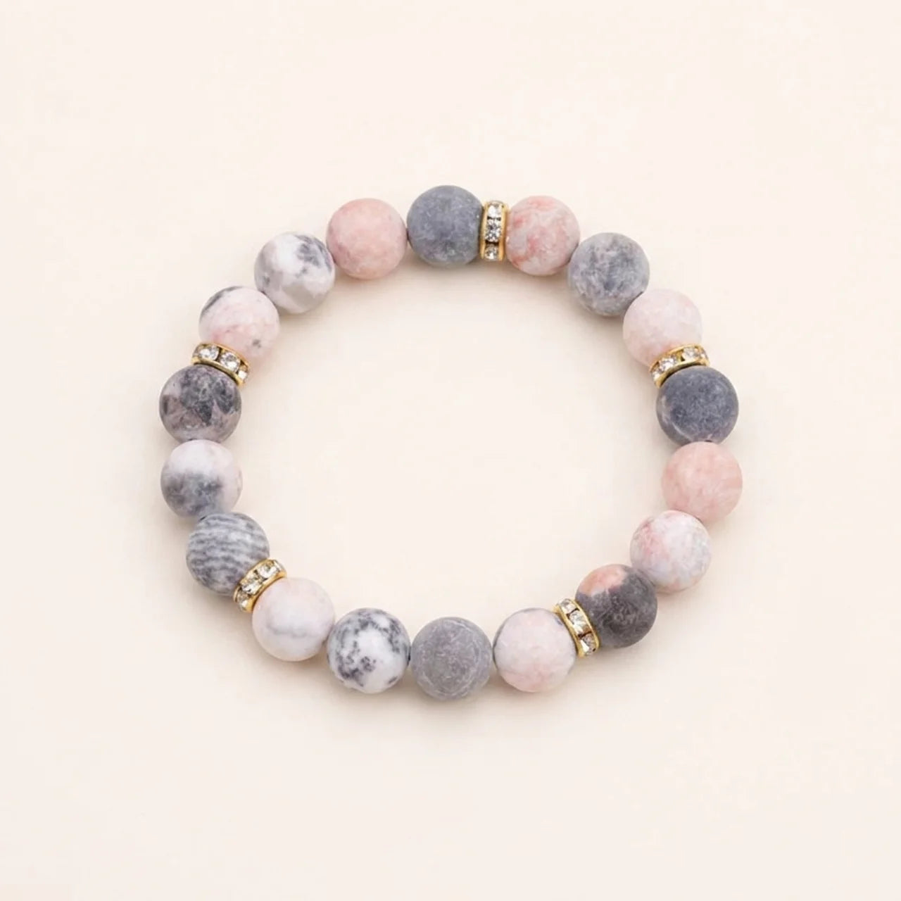 Zebra Jasper Bead Bracelet