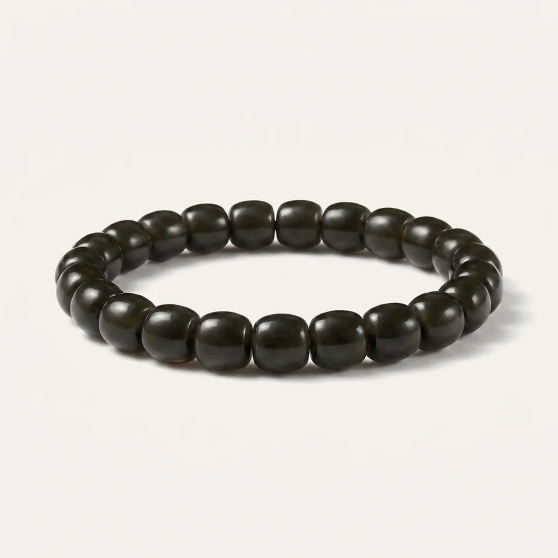 Nephrite Jade Barrel Cut Drum Bracelet