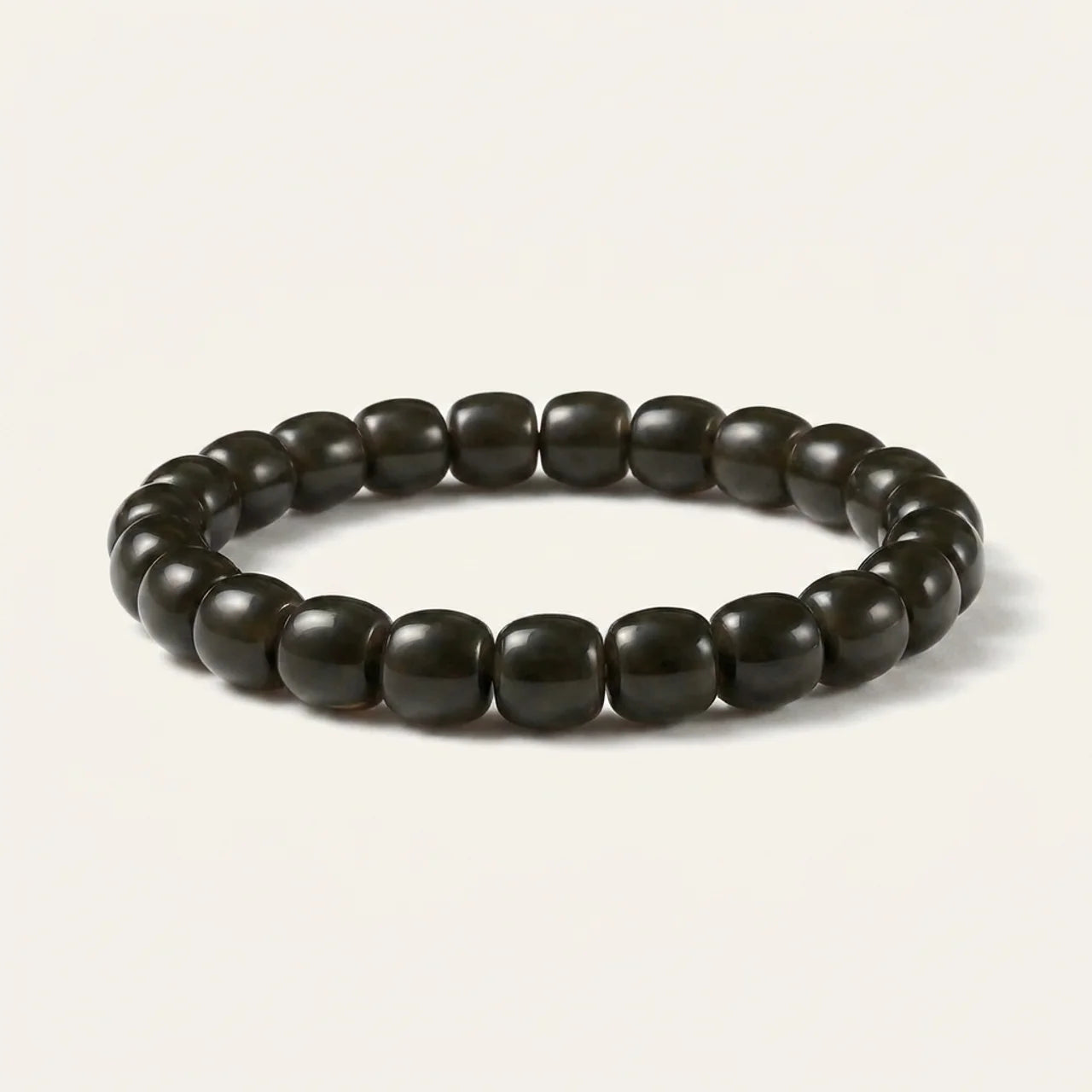 Nephrite Jade Barrel Cut Drum Bracelet