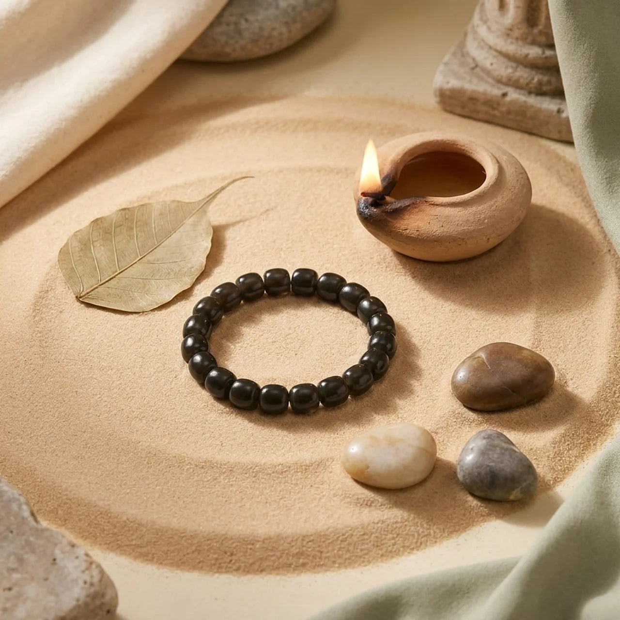 Nephrite Jade Barrel Cut Drum Bracelet