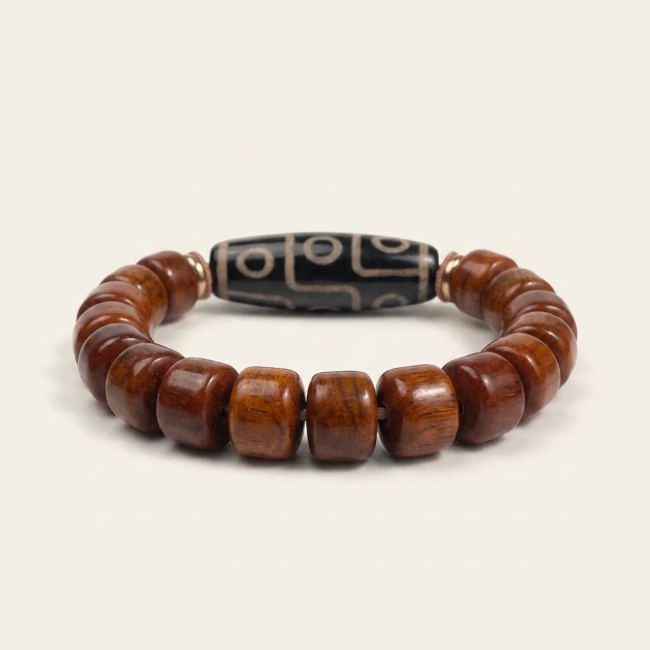 Nine Eye Dzi Yak Bone Bracelet