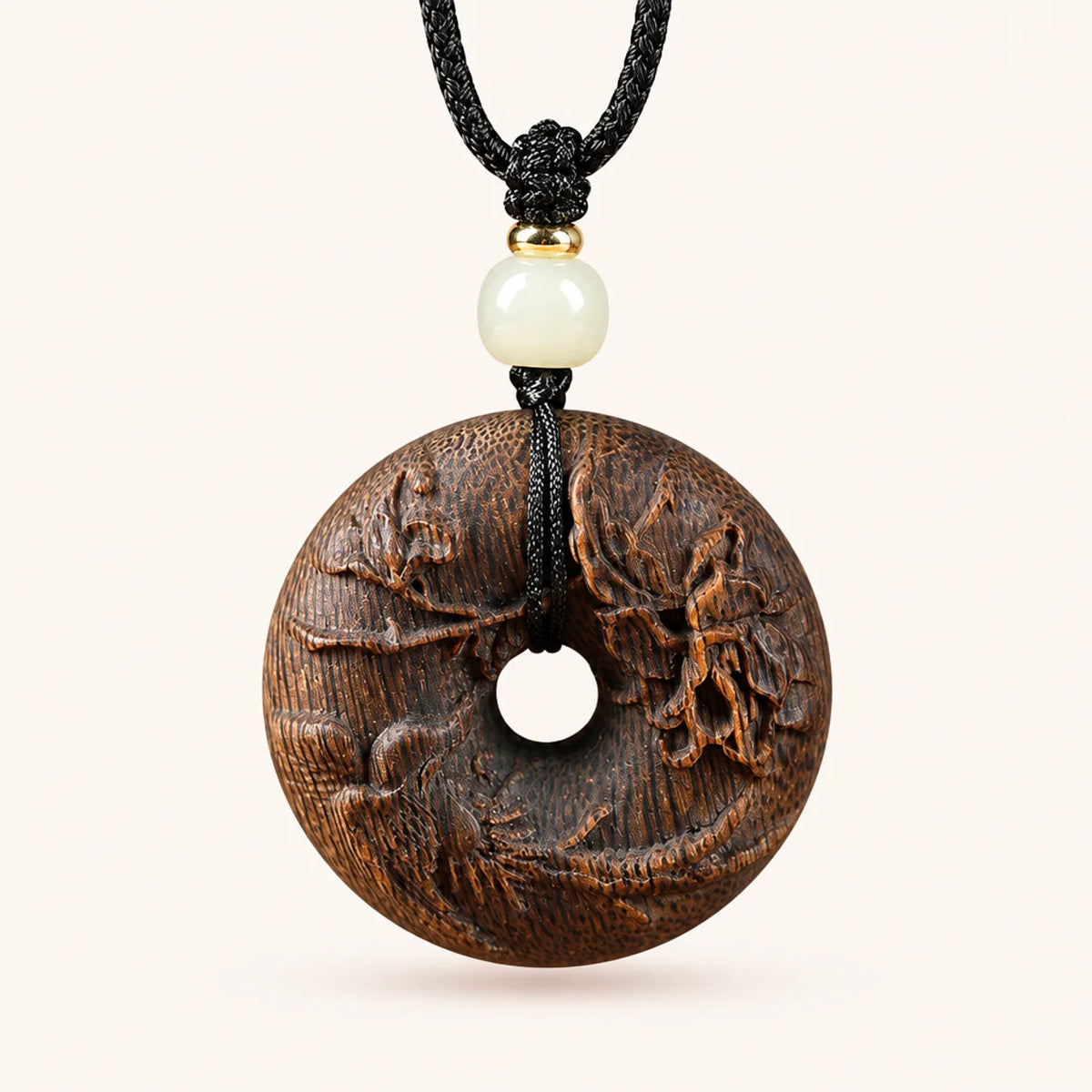 Vietnamese Agarwood Peace Buckle Pendant