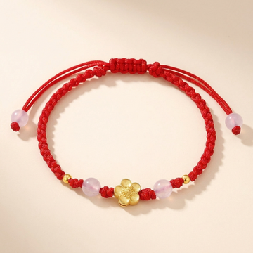 Pink Chalcedony Peach Blossom Bracelet