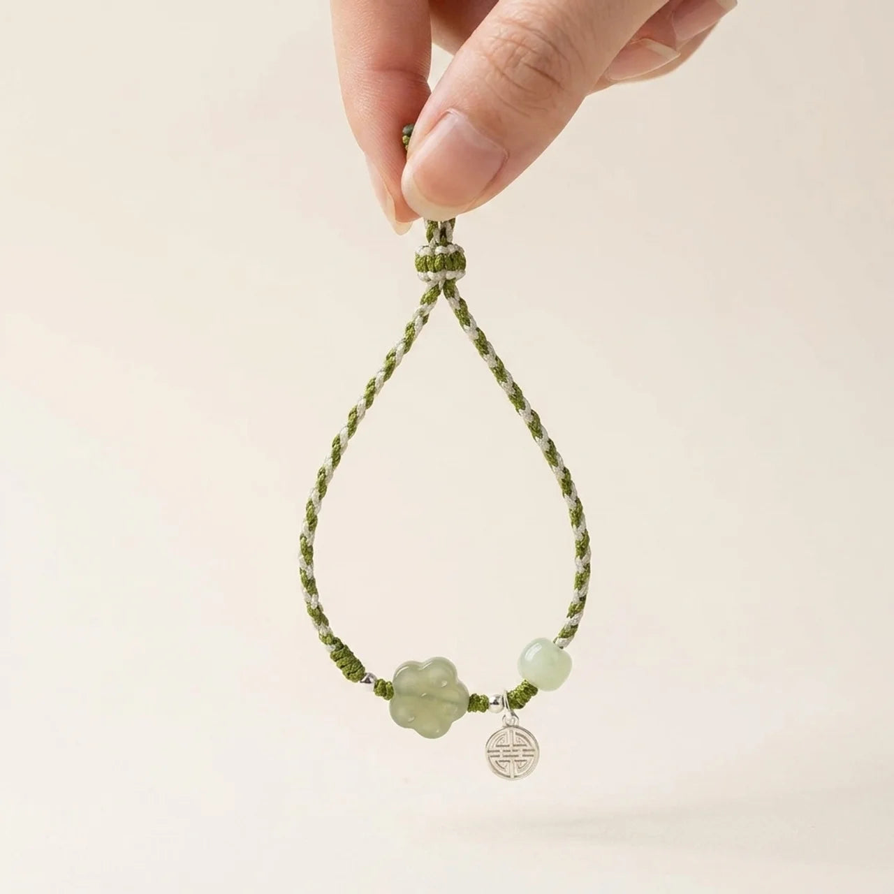 Plum Blossom Jade Red String Bracelet