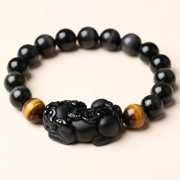 Rainbow Obsidian Tiger Eye Pixiu Bracelet