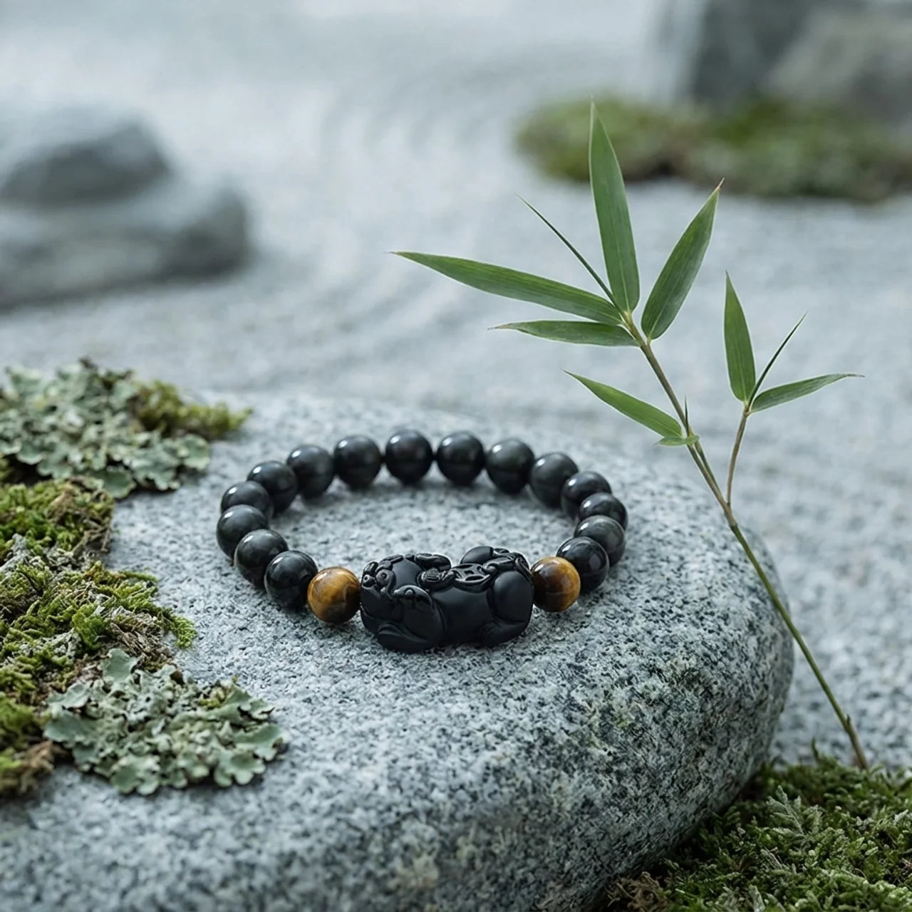 Rainbow Obsidian Tiger Eye Pixiu Bracelet