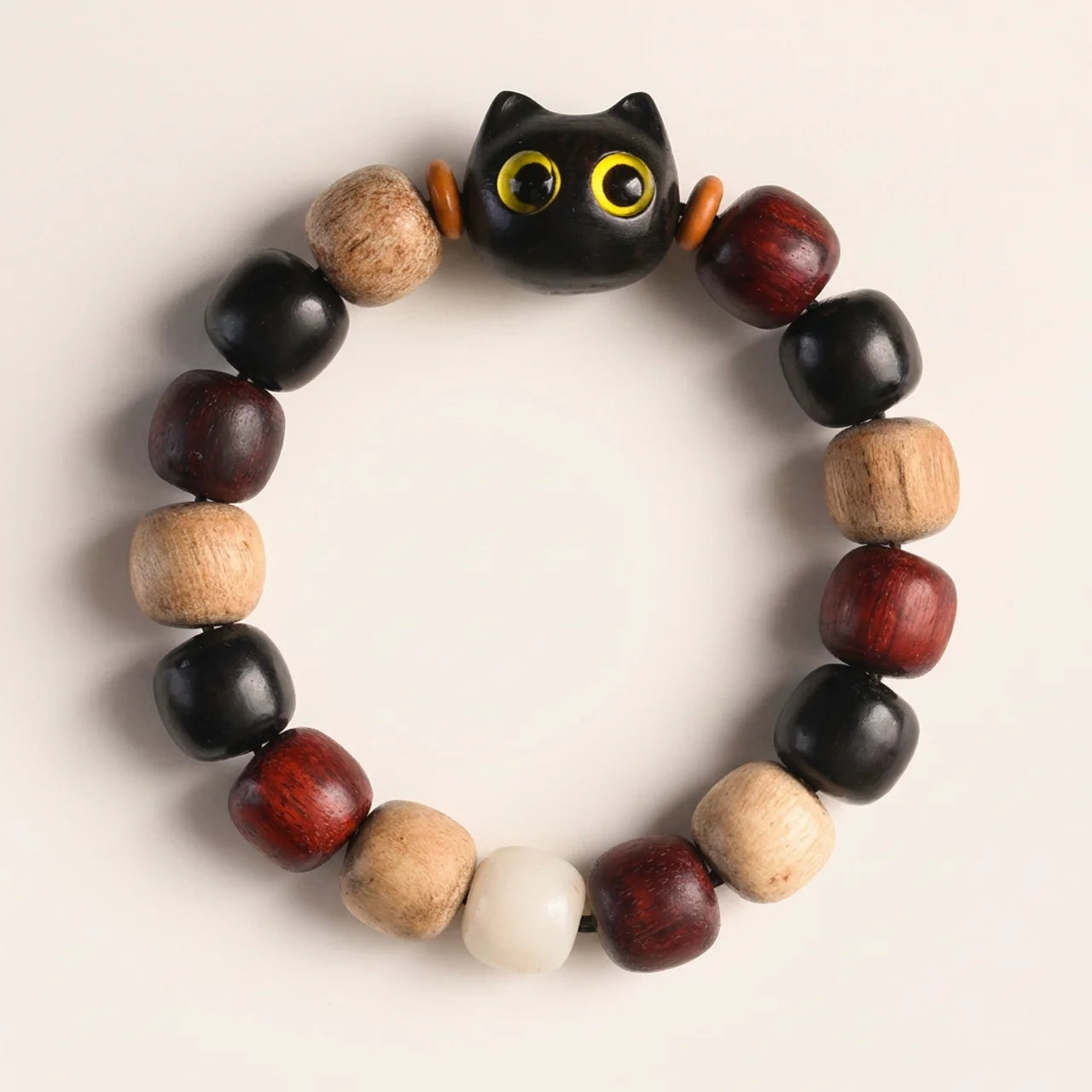 Red Sandalwood Ebony Cat Protection Bracelet