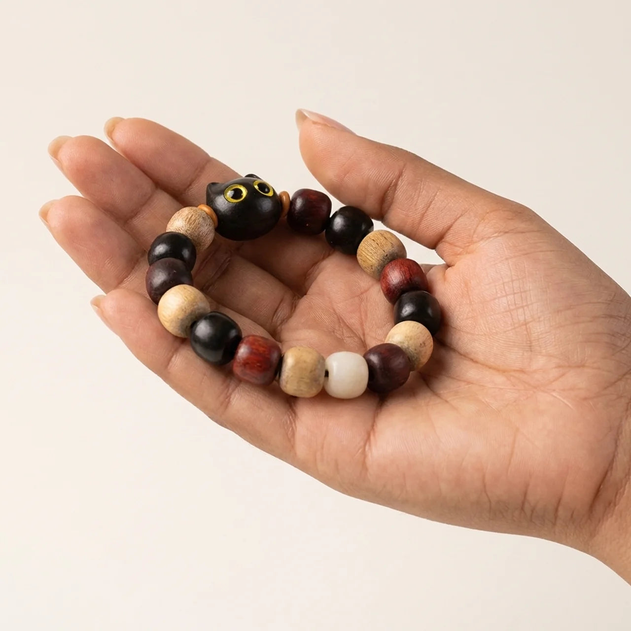 Red Sandalwood Ebony Cat Protection Bracelet