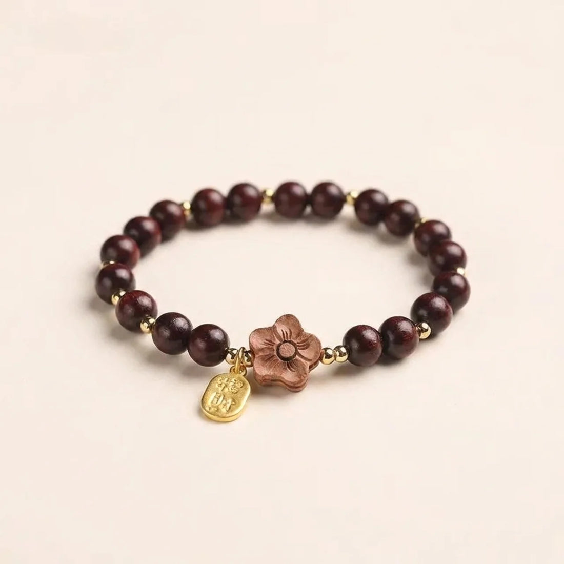 Red Sandalwood Ruyi Charm Bracelet