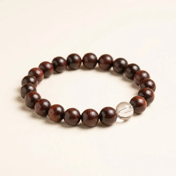 Rotes Sandelholz Bergkristall Schutz Armband