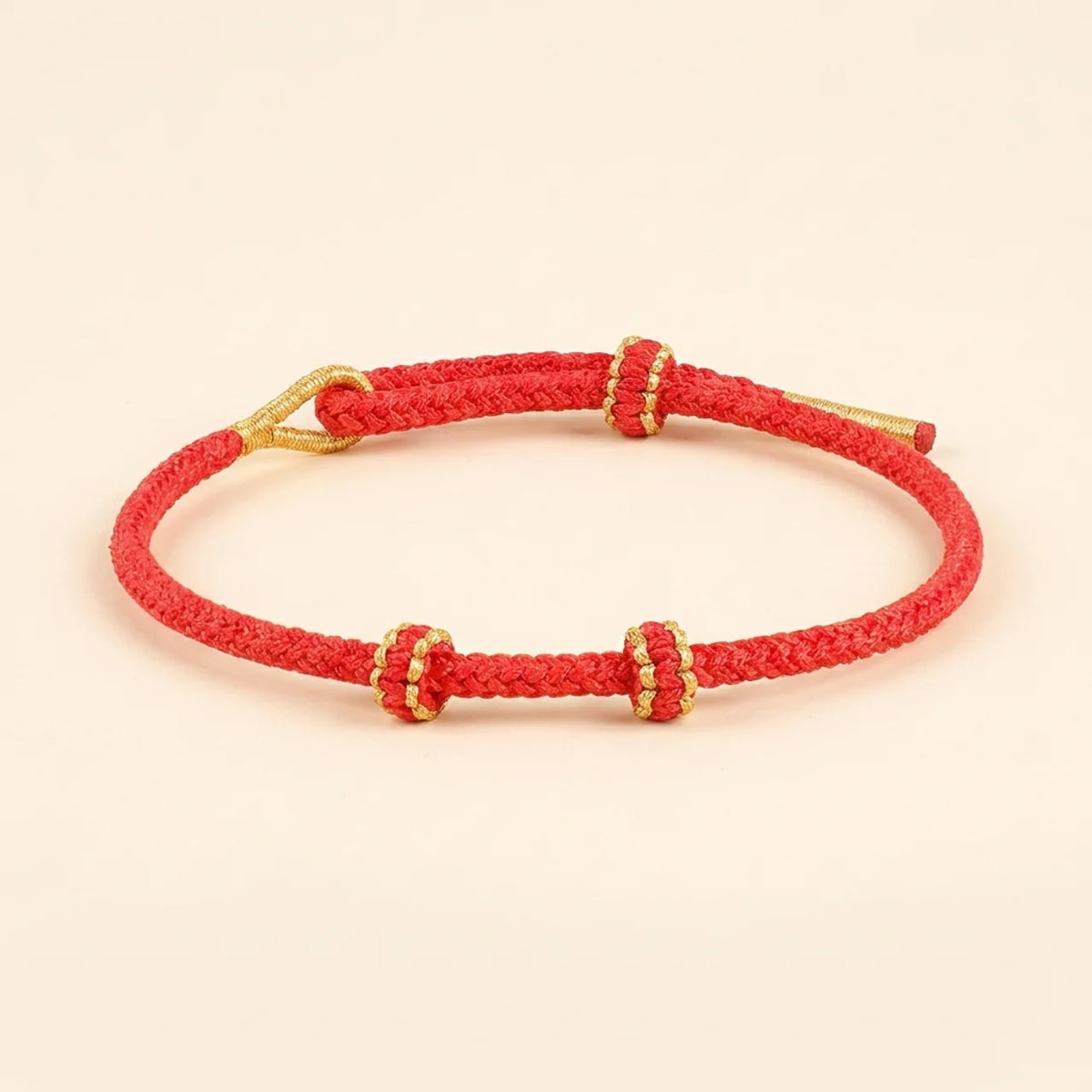 Red String Braided Lucky Knot Bracelet