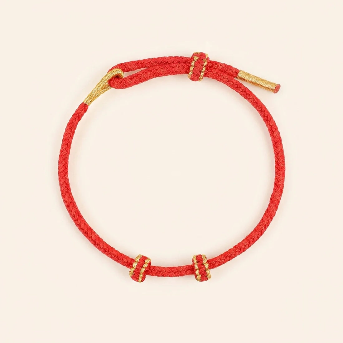 Red String Braided Lucky Knot Bracelet