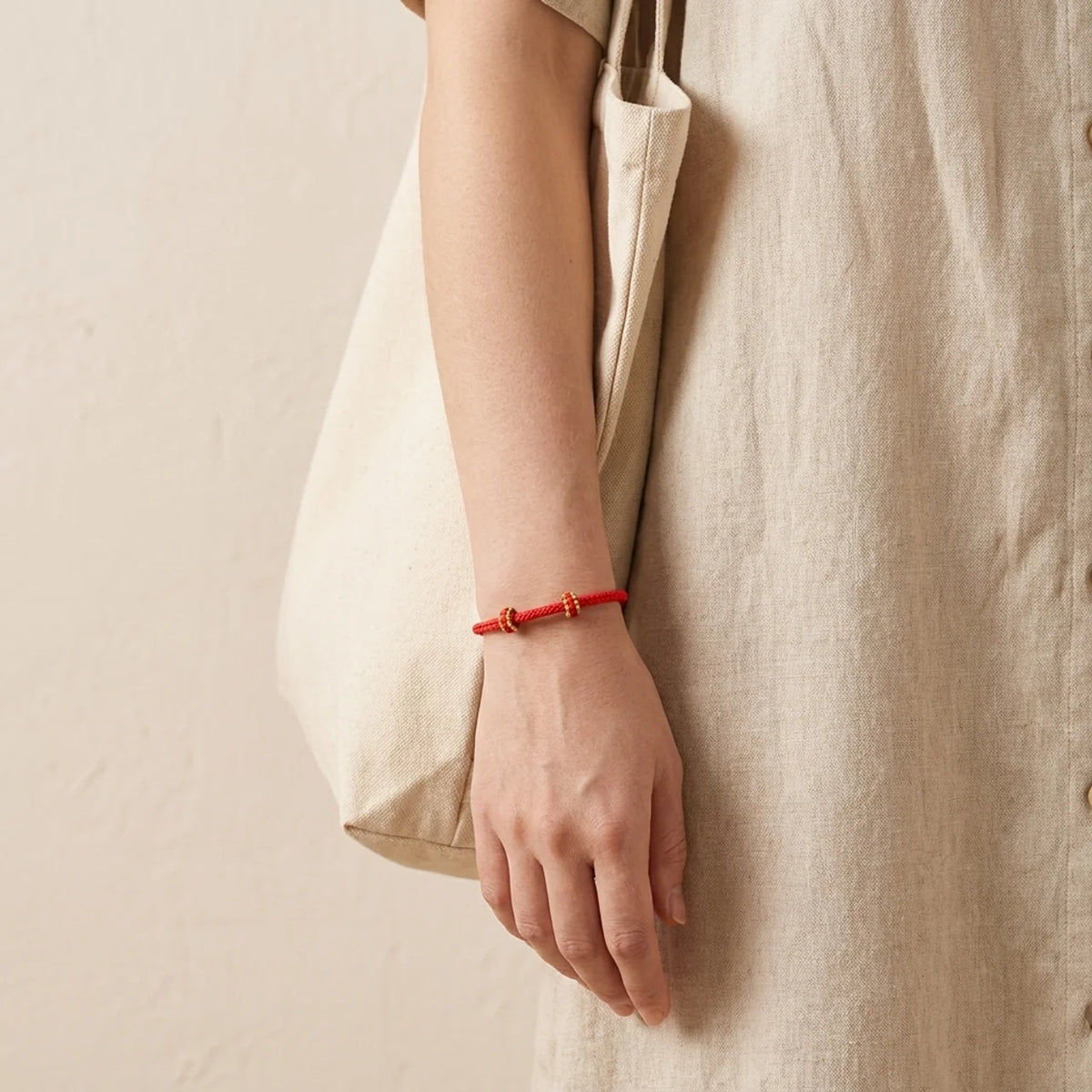 Red String Braided Lucky Knot Bracelet