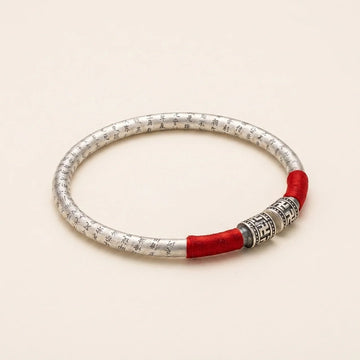 Red String Copper Mantra Braided Bracelet
