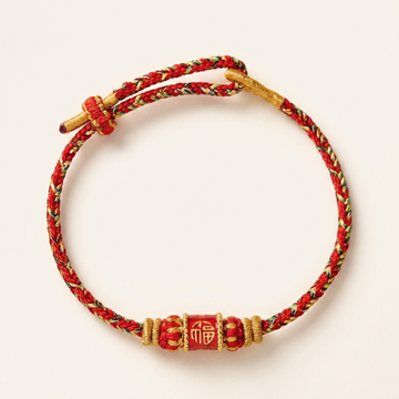 Red String Fu Character Lucky Bracelet