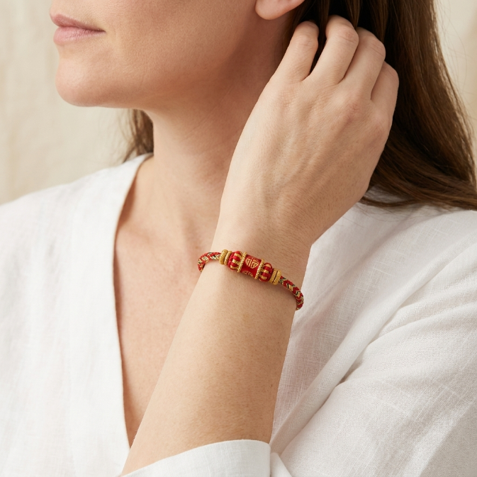 Red String Fu Character Lucky Bracelet