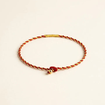 Red String Gold King Kong Knot Bracelet