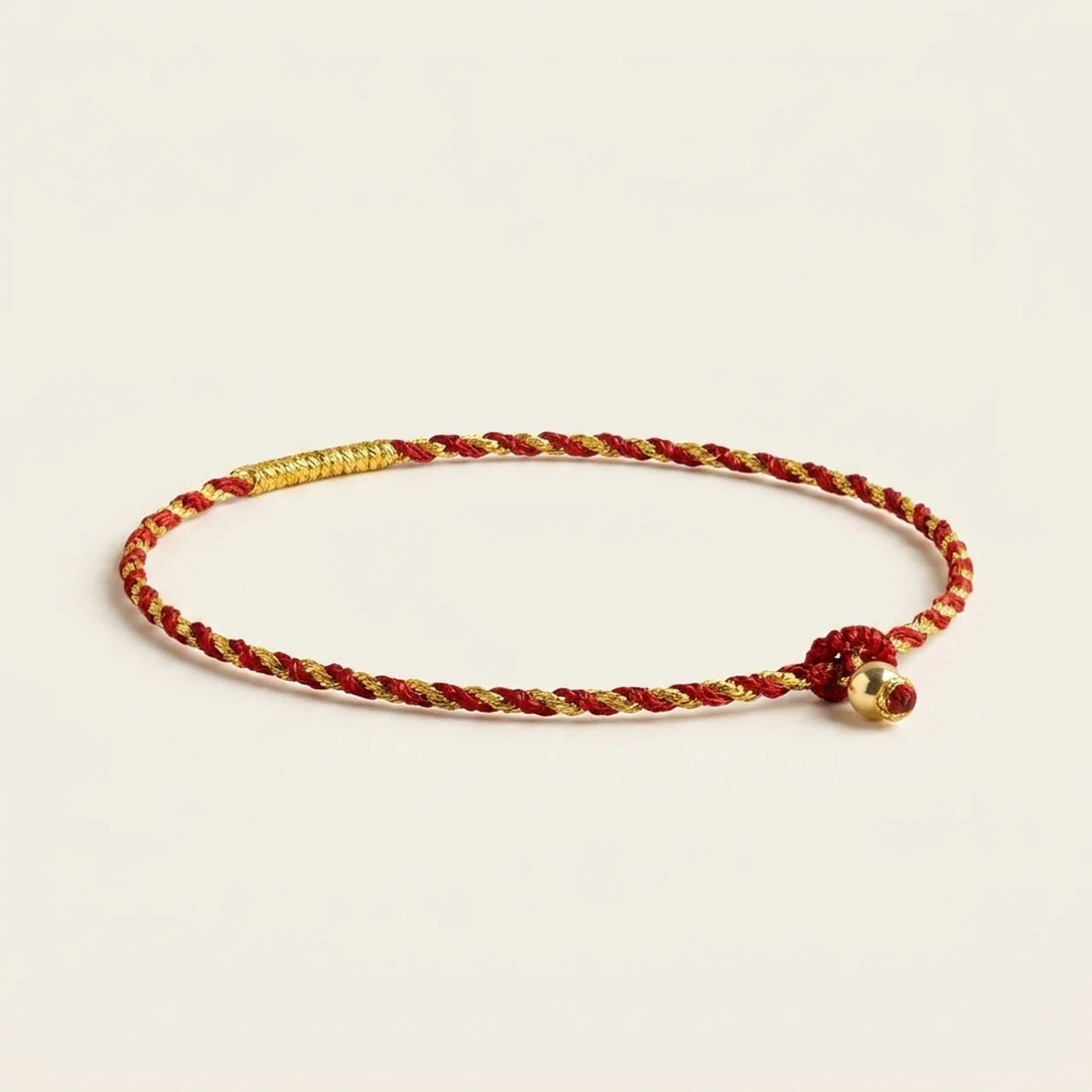Red String Gold King Kong Knot Bracelet