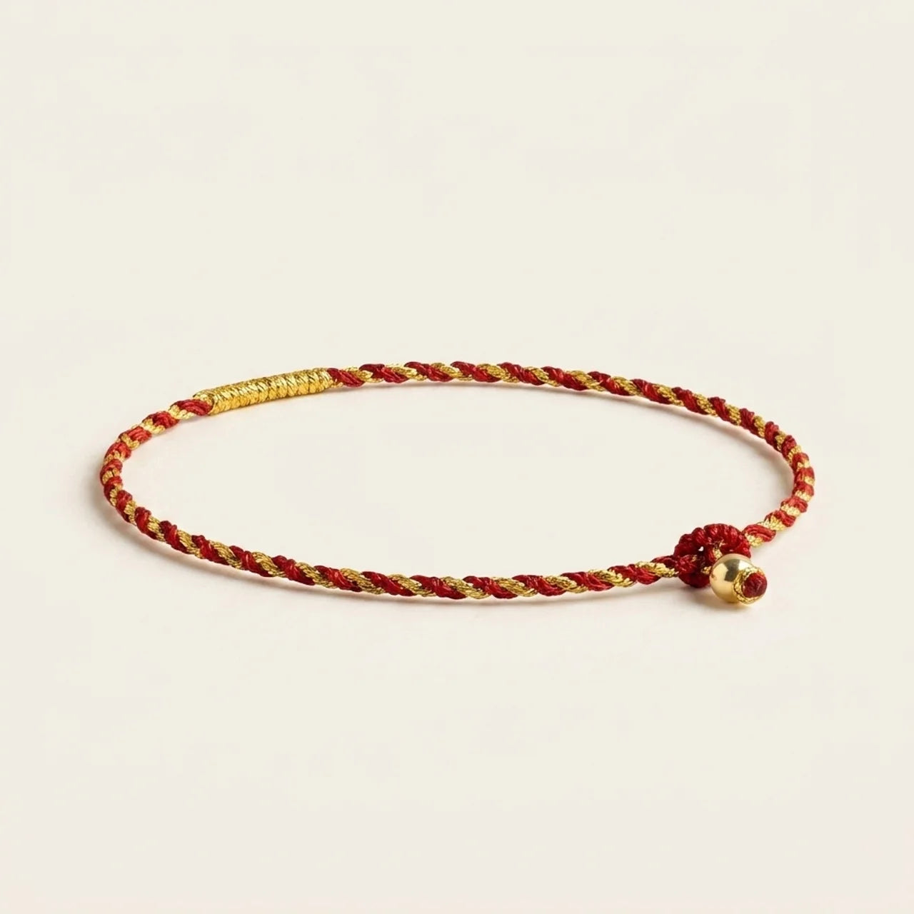 Red String Gold King Kong Knot Bracelet