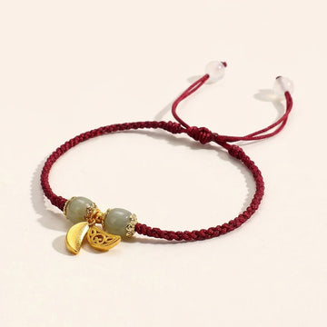 Red String Hetian Jade Lucky Bracelet