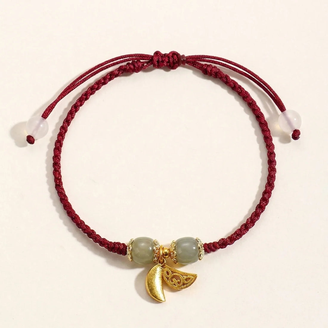 Red String Hetian Jade Lucky Bracelet