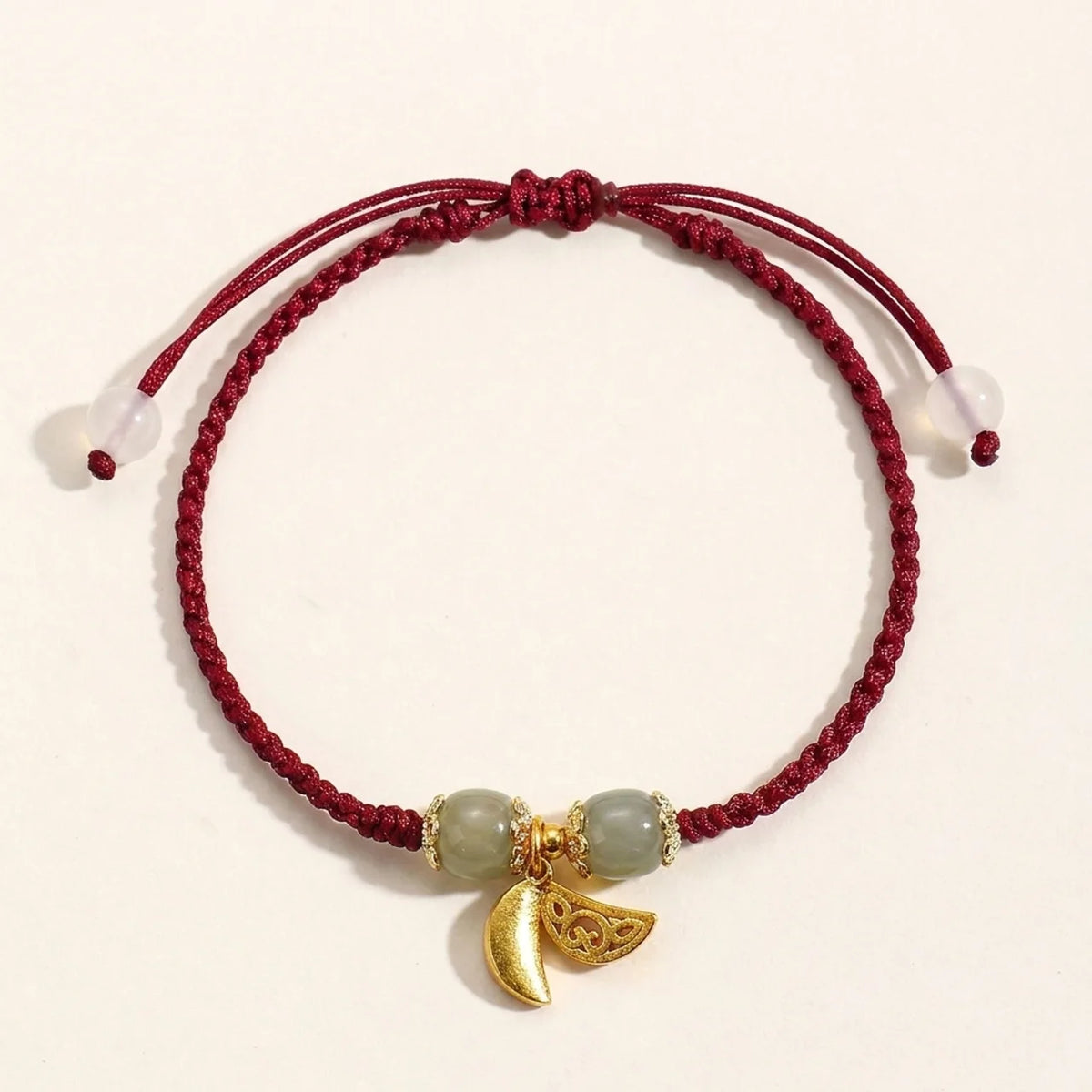 Red String Hetian Jade Lucky Bracelet
