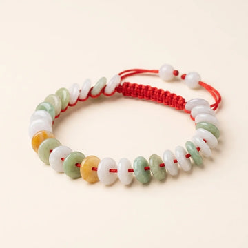 Red String Jade Lucky Knot Bracelet
