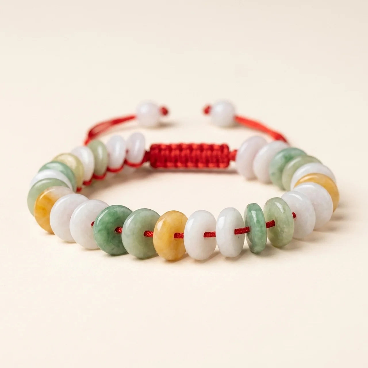 Red String Jade Lucky Knot Bracelet