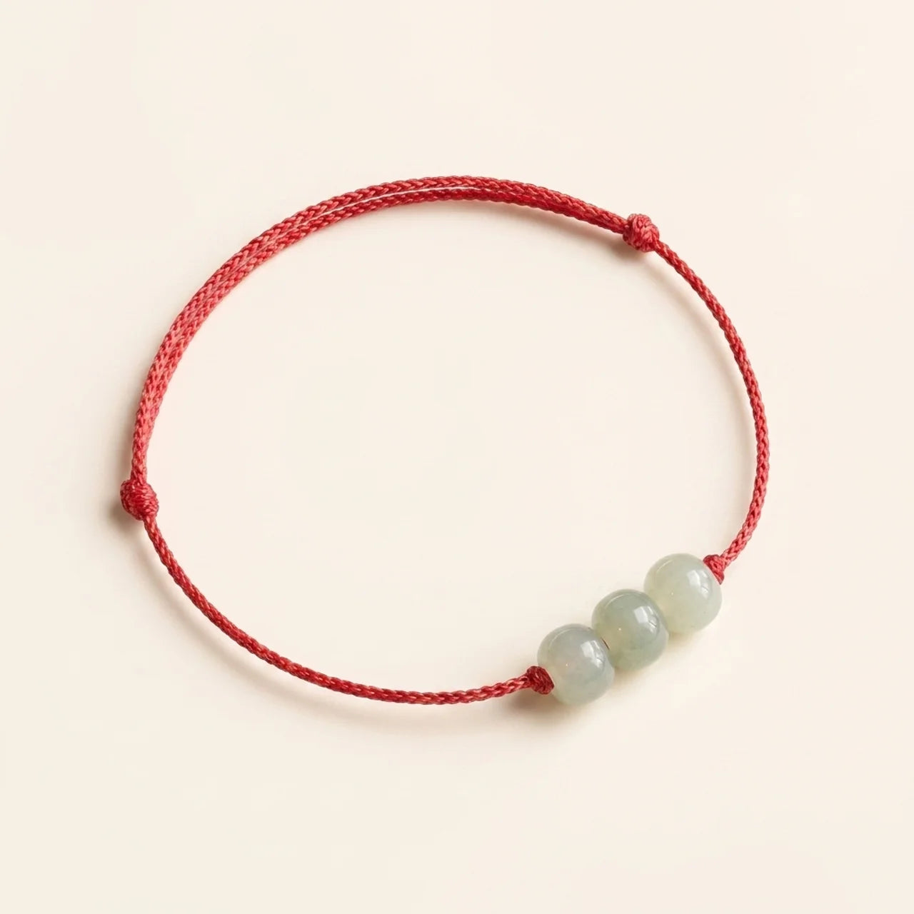 Red String Jade Lucky Knot Couple Bracelet