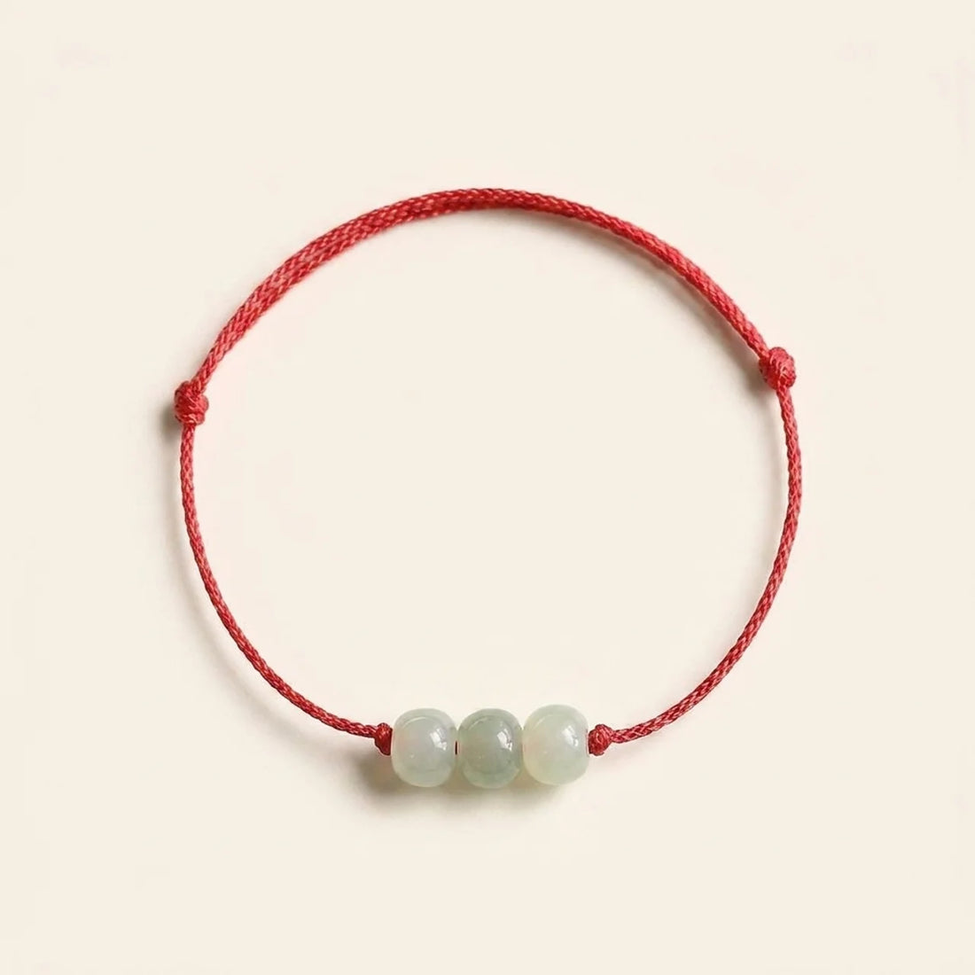 Red String Jade Lucky Knot Couple Bracelet