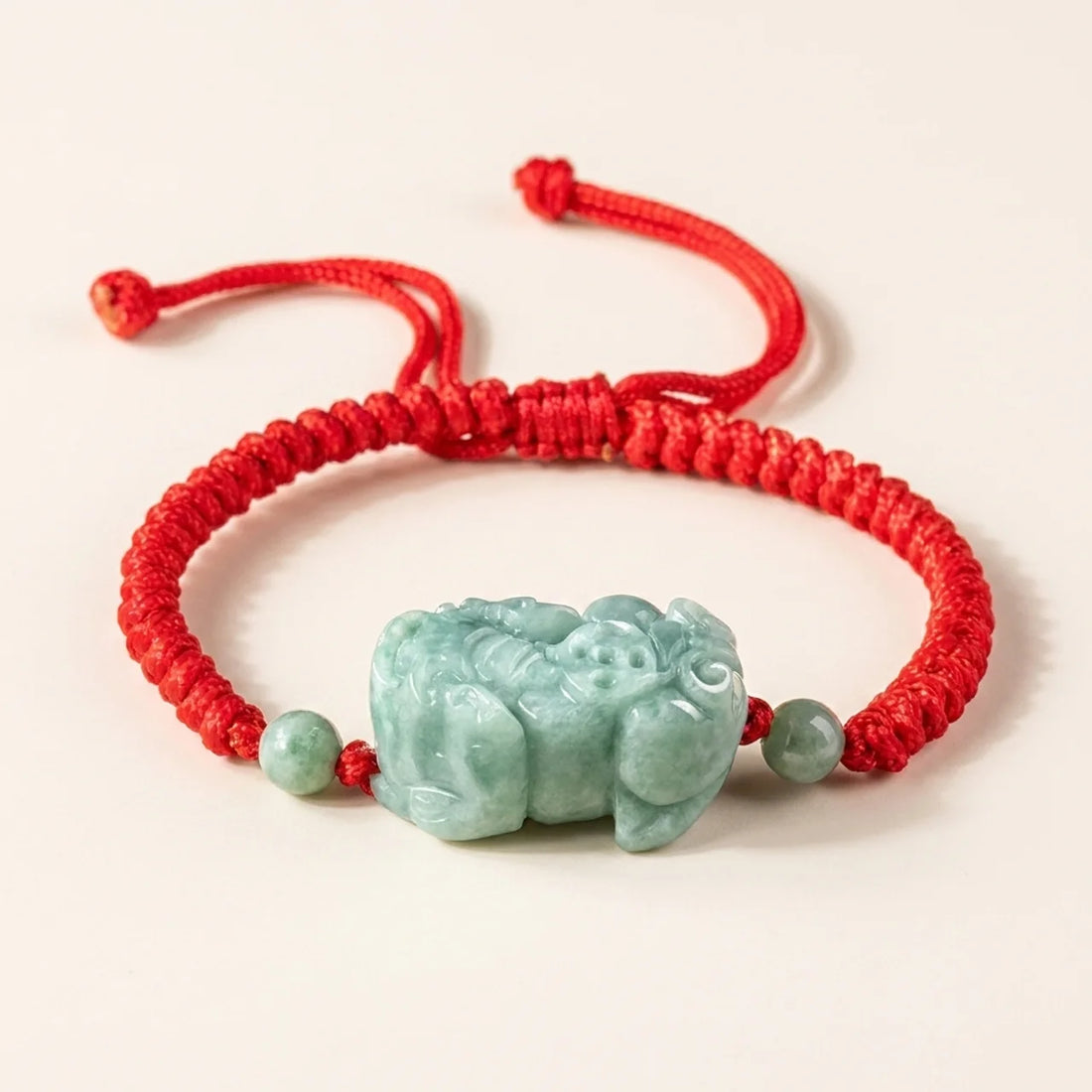 Red String Jade Pixiu Bracelet