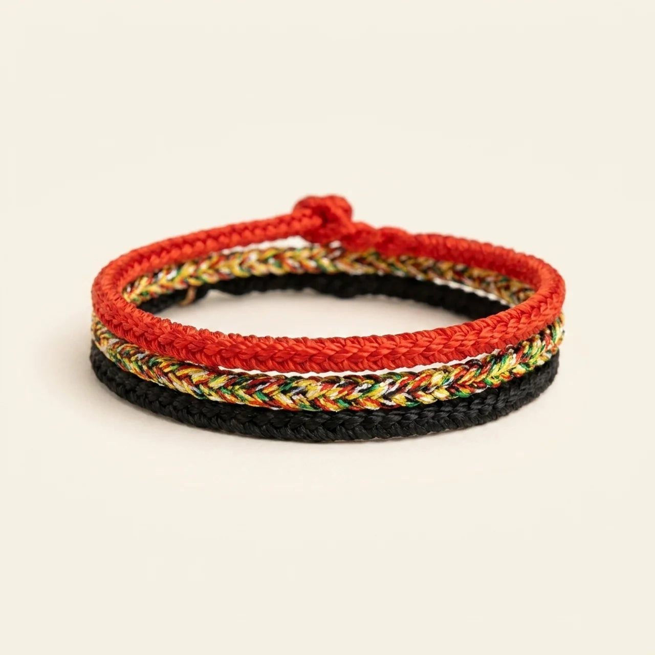 Red String Peace Knot Braided Bracelet
