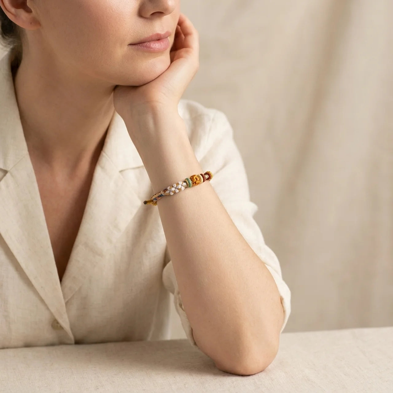 Red String Peach Blossom Lucky Knot Bracelet