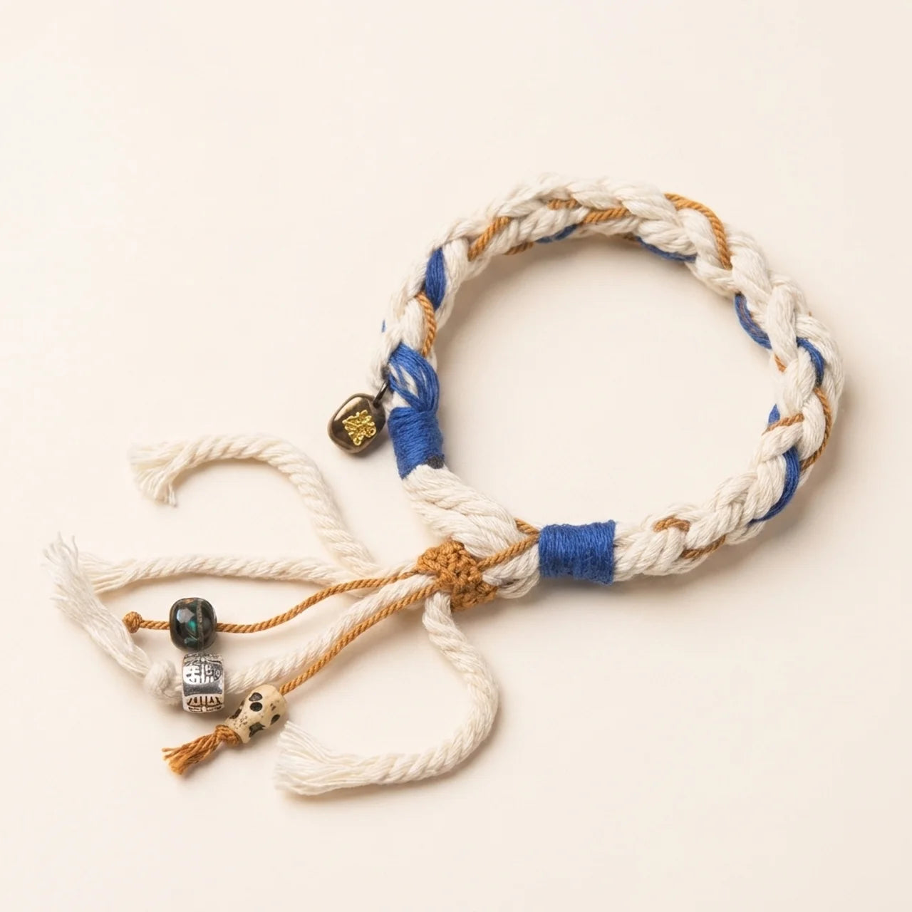 Red String Zakiram Goddess of Wealth Thangka Bracelet