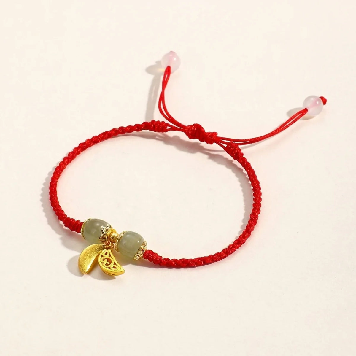 Red String Hetian Jade Lucky Bracelet