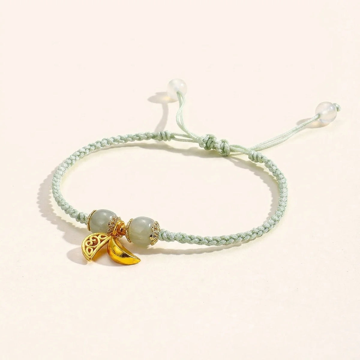 Red String Hetian Jade Lucky Bracelet