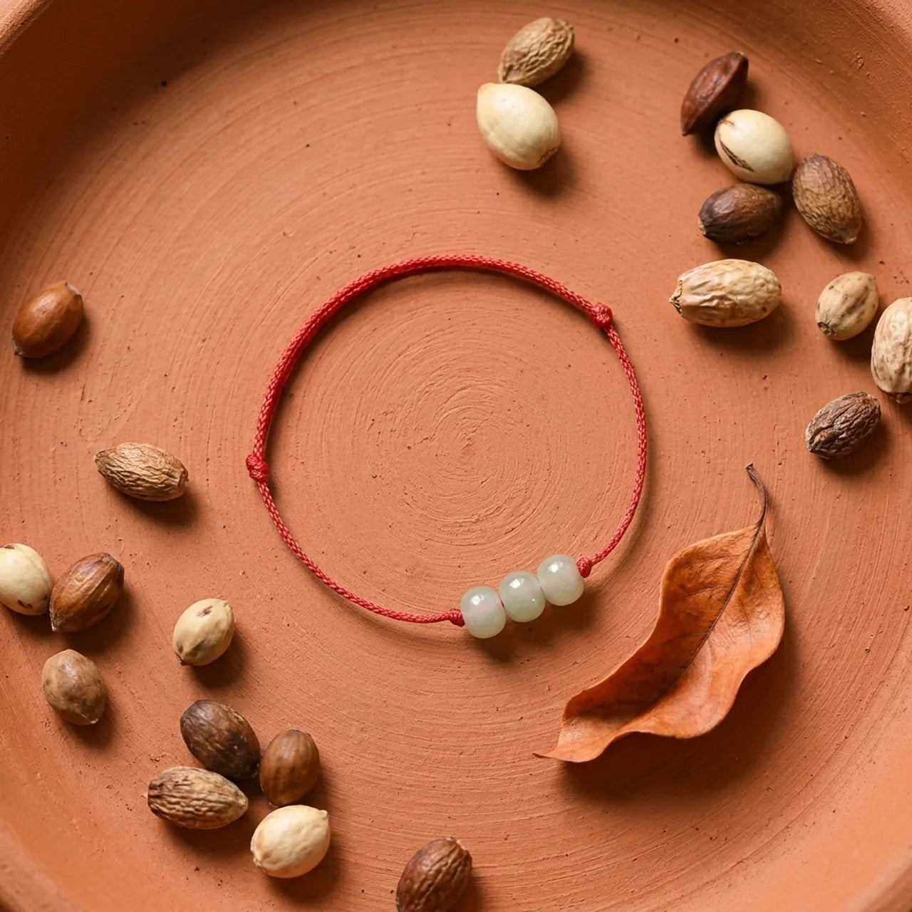 Red String Jade Lucky Knot Couple Bracelet